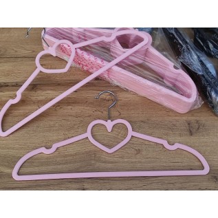 Вішалки-плечики бархатні 41х0,6см (розові)